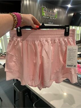 Light Pink Lululemon Shake It Out shorts 2.5”